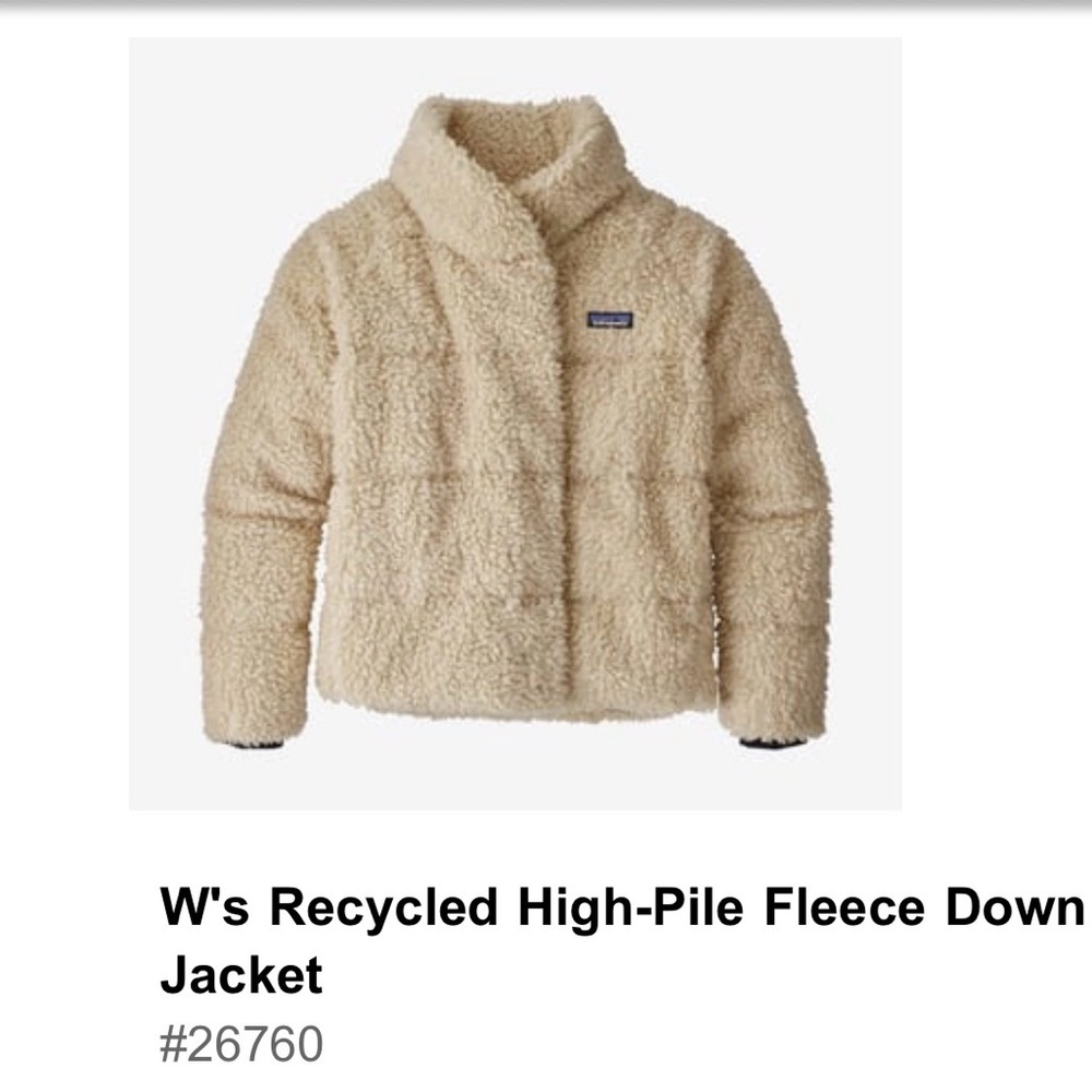 Patagonia Women’s Cream fleece down Jacket